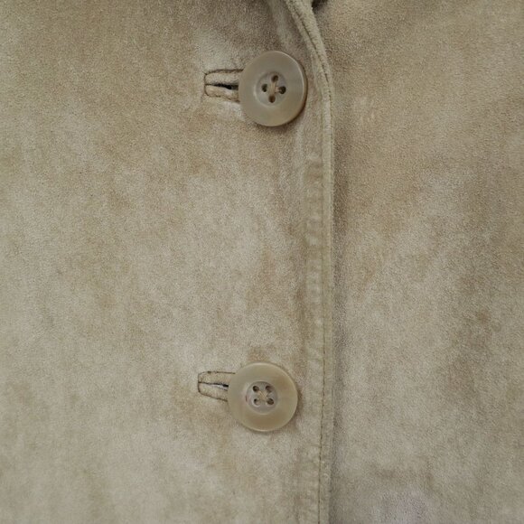 Croft & Barrow Suede Jacket Women XL Beige Formal Boho Career Tailored Classic - Picture 8 of 16